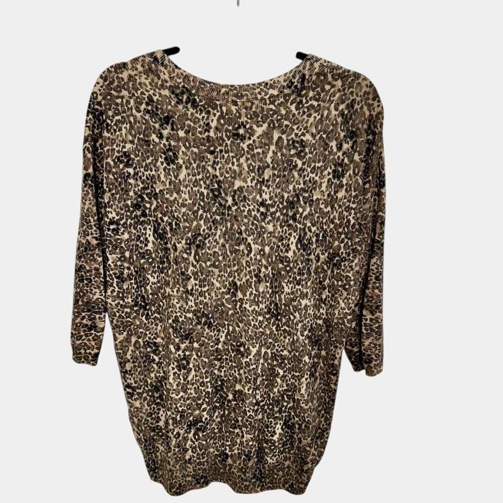 Aritzia Wilfred Balzac artsy contemporary leopard print silk cashmere sweater - Picture 8 of 12